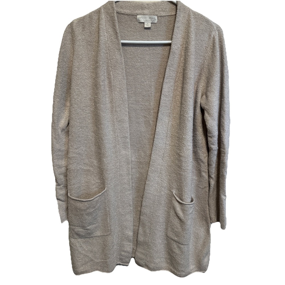 Barefoot Dreams Women's Cardigan CozyChic Lite Size S In Color Beige